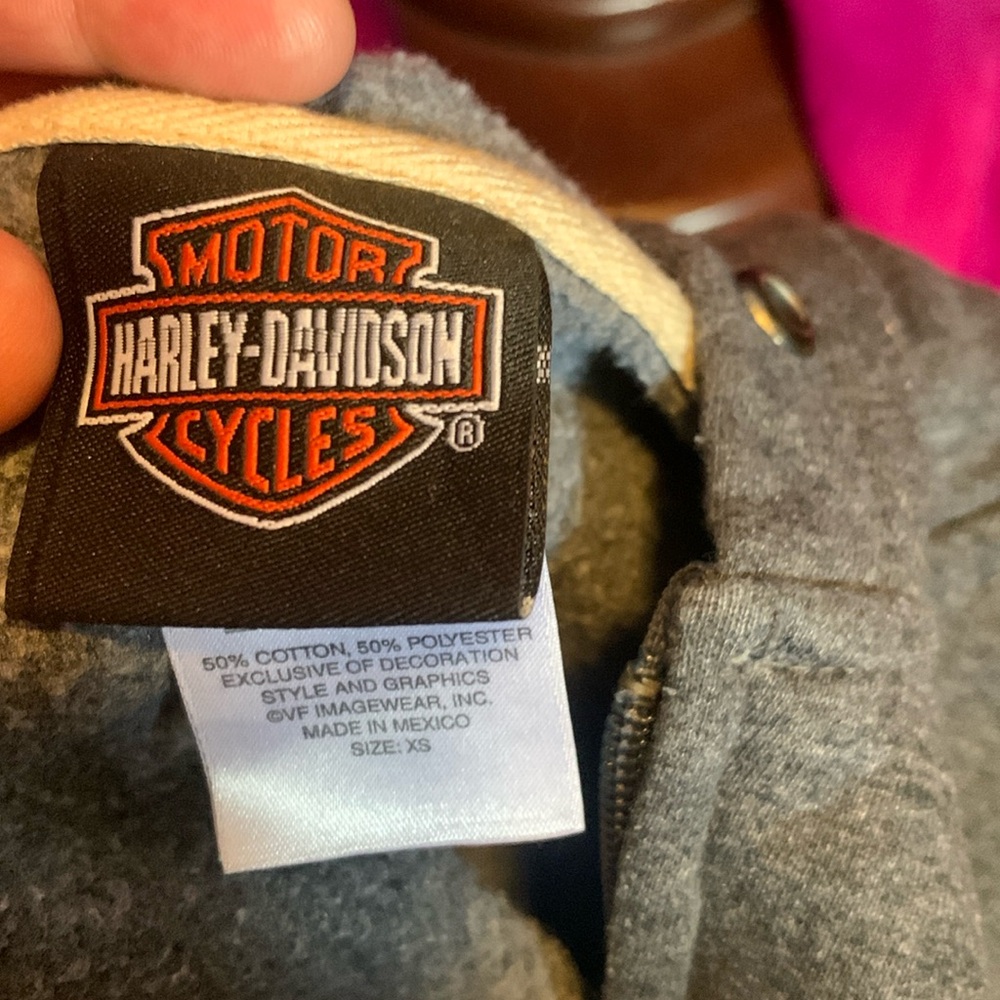 Harley Davidson zip up hoodie size extra small - Picture 4 of 6